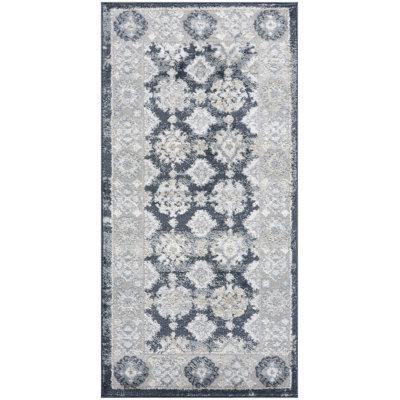 Nourison Dekor Grey Navy Vintage Indoor Rug