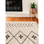 Bereber Cotton Geometric Area Rug in Beige/Black