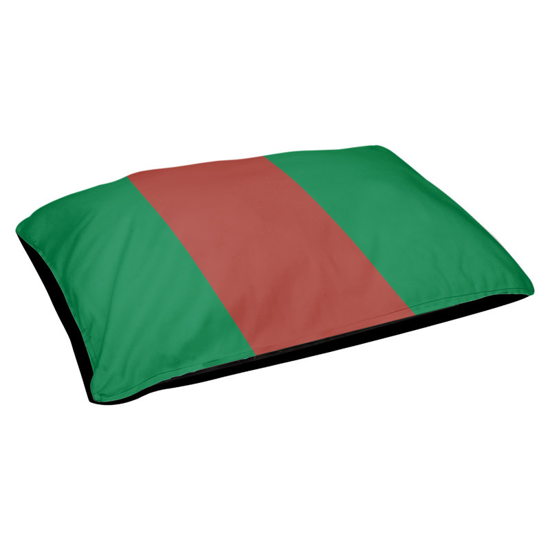 Coussin rectangulaire designer New York Bronx, Grand (L 40 po x l 50 po), Vert / or / vert