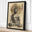 Meditating Buddha Japandi - Wrapped Canvas-1998326494-1998326488