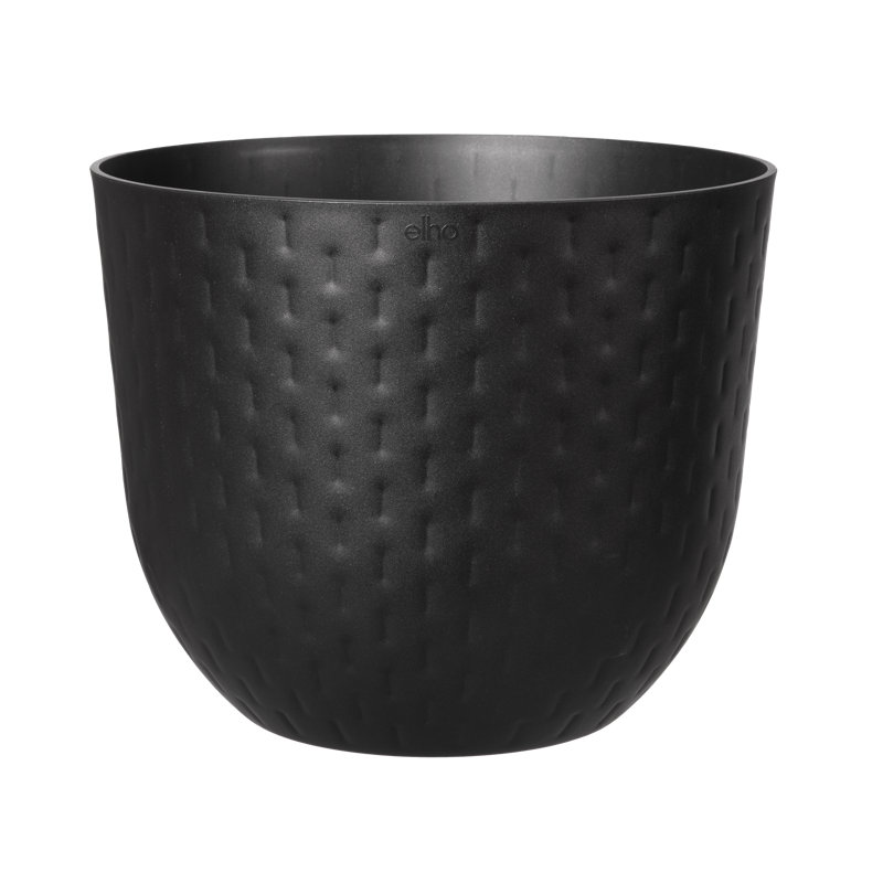 Plant Pot, Onyx Black, 38.4 x 46.5 x 46.5
