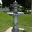 Fontaine d'extérieur traditionnelle en polyrésine vert foncé à 2 niveaux Alvis Nouveau