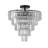10-matte black dimmable crystal industrial Flush mount light