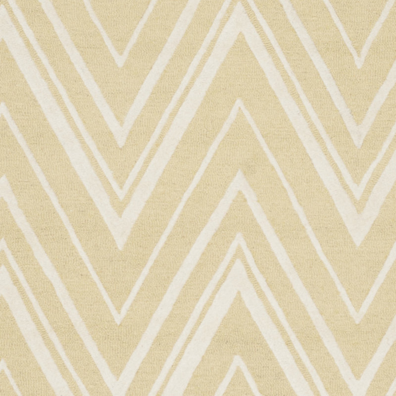 Sanyla Hand Tufted Wool Chevron Rug, Rectangle 2' x 3'