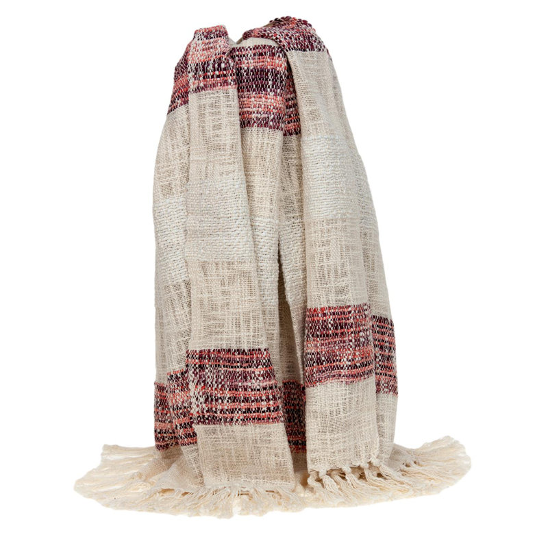 Meena Handloomed 52" x 67" Cotton Throw Blanket