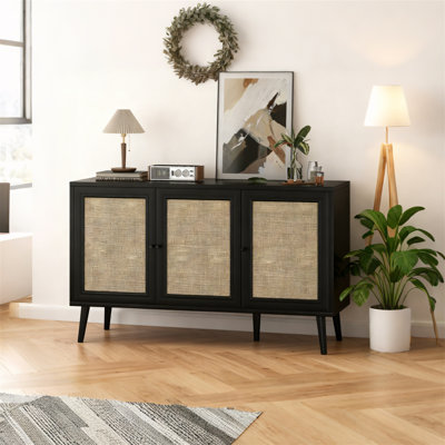 Compact Sideboard (3 Doors), 300 Lbs Weight Capacity, For Entryways, Living Rooms, And More by Bay Isle Home