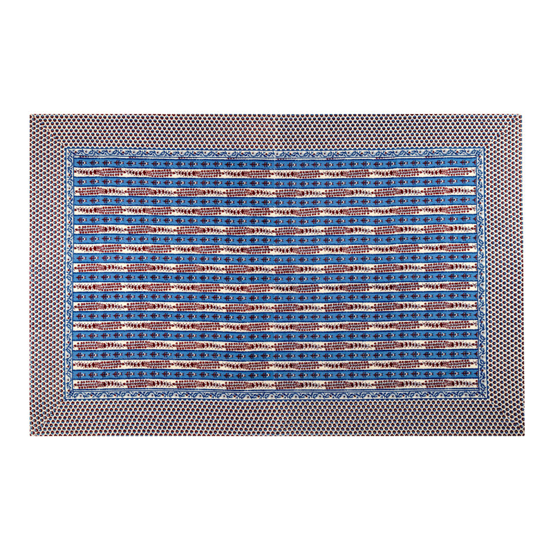 Charlemont Provence Rectangular Tablecloth, Square 106", Blue/Red