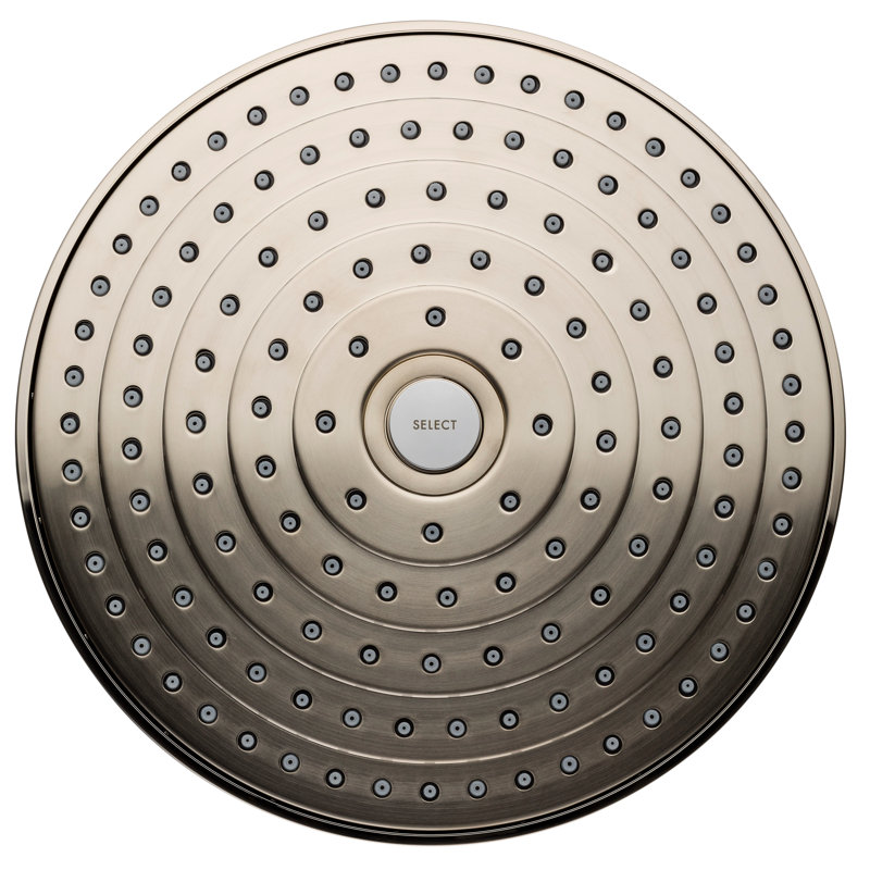 Pomme de douche à 2 jets Hansgrohe Raindance Select S 240, 2,5 gallons par minute, Nickel brossé