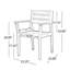 Fauteuils en bois brun foncé 2 pour la cour, le jardin, le bord de la piscine 2 chaises pour les espaces extérieurs au bord de la piscine, le jardin-1452803425