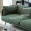 Coussin en velours côtelé vert-109076541