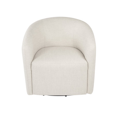  Nora Upholstered Swivel Accent Chair - Putty Woven Fabric