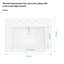Comptoir de meuble-lavabo en céramique blanc 24 po x 18 po - Teinture, trop-plein, 3 trous de robinet, grand comptoir de lavabo