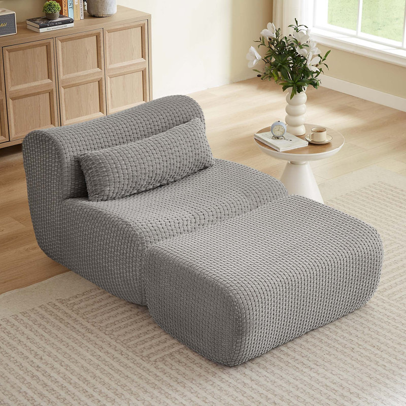 Canapé modulaire en tissu velours côtelé sans assemblage Cloud, Gris