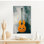 Guitare, art mural: toile imprimée en verre trempé, toile blanche encadrée 1P
