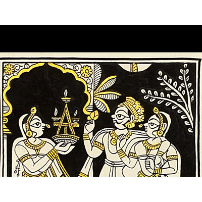Welcoming King And Queen | Phad Painting By Kalyan Joshi