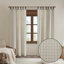 Plaid Faux Leather Tab Top Curtain Panel With Fleece Lining(Only 1 Pc Panel)-1670564662