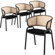 Amancio Velvet Arm Chair Dining Chair in Beige