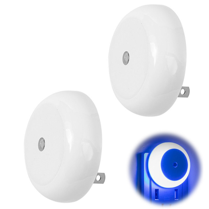 2PC Light-controlled Night Light Plug-in Suitable For Corridors Stairs Bathrooms And Kitchens, B