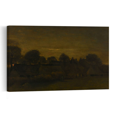 Farming Village At Twilight, 1884 Abstract Contemporary Horse Wall Art Print