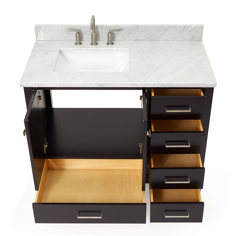 Ensemble de meuble-lavabo simple 43 po Flynt, Espresso