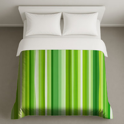 Green Stripes Bedding Pattern Duvet Cover Modern