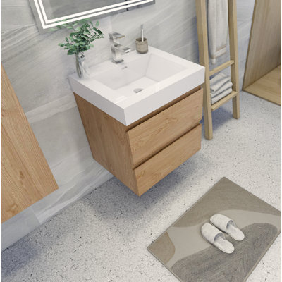 Boubacar Single Bathroom Vanity with Acrylic Top