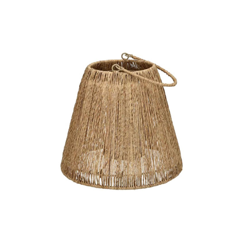 Lanterne en jute naturelle Douli, H 14,17 po x l 10,63 po x P 10,63 po
