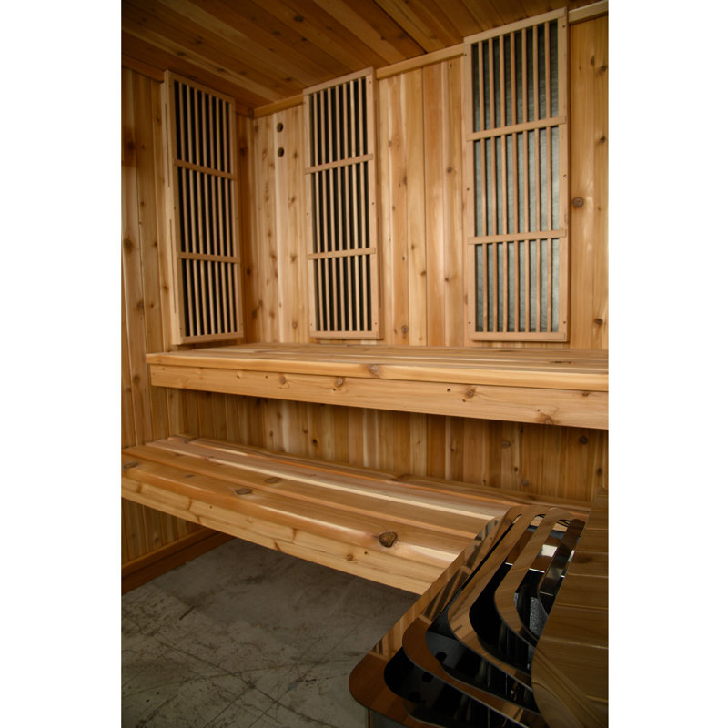 Almost Heaven Saunas Rainelle Hybrid Sauna In Rustic Cedar