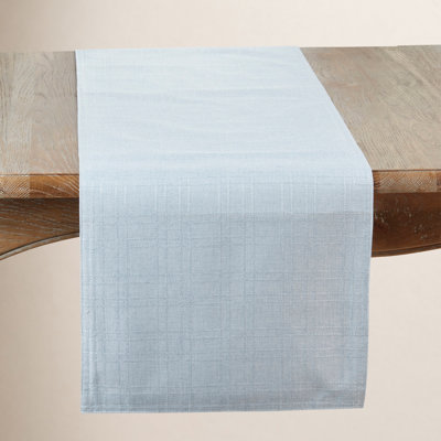 Classic Stitched Plaid Table Runner