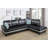 Delacourt 103.5" Wide Faux Leather Sofa & Chaise