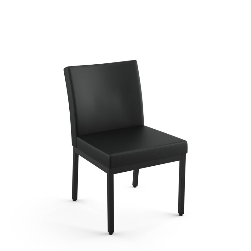 Driggers Upholstered Dining Chair, Taupe Gray, Black