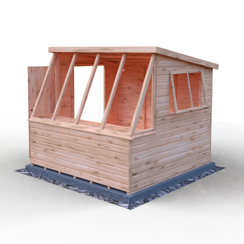 8 ft. W x 8 ft. D Potting Shed, No