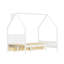 Structure de lit double pour enfant avec tête de lit Montessori, 2 tiroirs de rangement, aucun sommier requis, assemblage facile, blanc-129882300