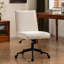 Chaise de bureau rembourrée pour , chaise de bureau pivotante en tissu chenille sans accoudoirs, chaise de travail réglable en hauteur-1288549109