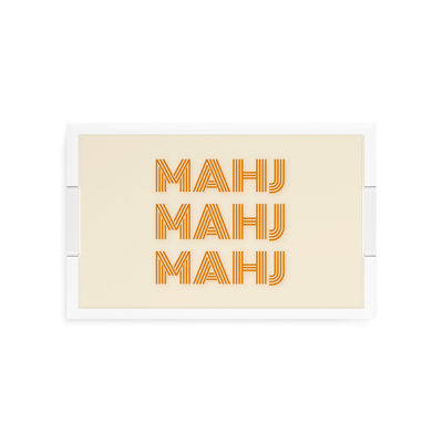 Mahj Mahj Mahj Mahjong Acrylic Rectangle Decorative Tray