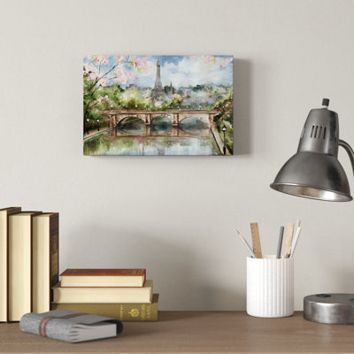 «Paris in the Springtime» par Tre Sorelle Studios - reproduction d'art sur toile tendue