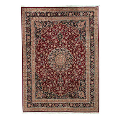 Tapis rouge / noir / blanc / gris de haute qualité noué à la main de conception unique