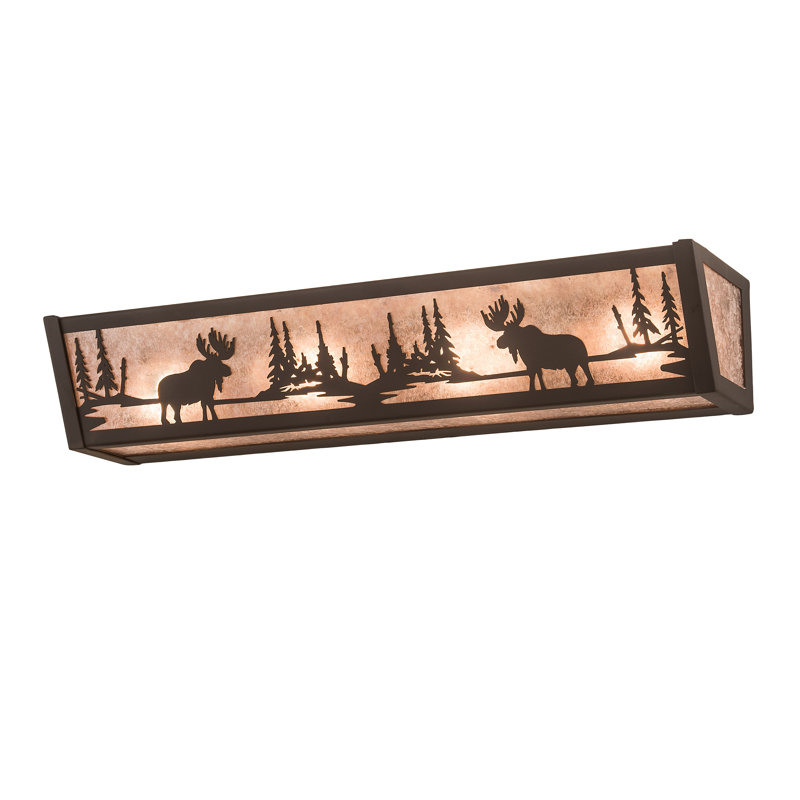 Bar à 4 lumières Moose at Lake, H 4,5 po x l 24 po x P 5,5 po, Bronze huilé