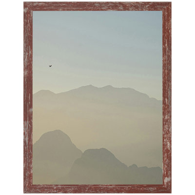 Cadre photo 9 x 12 rouge American Barn Narrow Style 26-1604, moulure en panneau de fibres à densité moyenne de 1,25 pouce, comprend acrylique et support, cadre d'affichage mural pour art, affiches ou photos, cadre États-Unis