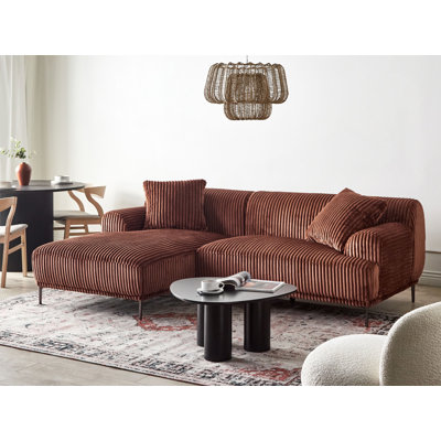 STENUM 3 Seater Corduroy Chaise End Sofa