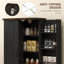 Armoire de cuisine avec tablettes réglables noir