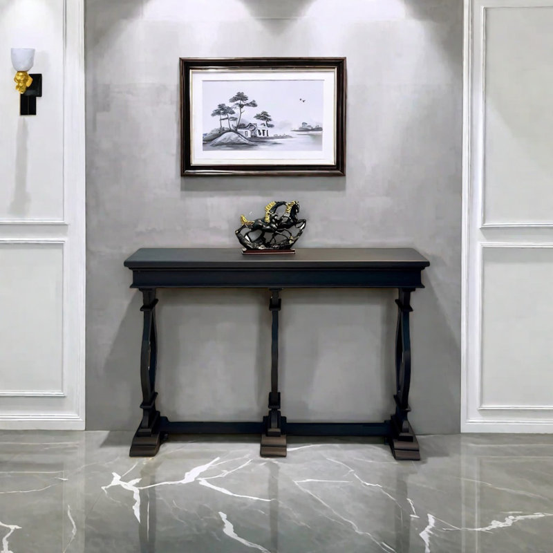 Console Retro Classical, H 31,5 po x l 39,37 po x P 15,75 po, Noir