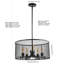 Luminaire suspendu tambour 5 lumières Shankle