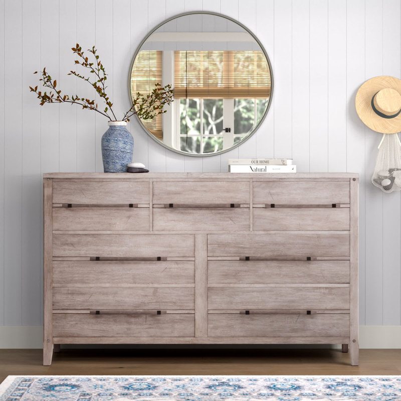 Navin 66 " W 7 - Drawer Dresser, Off White