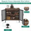 Buffet de rangement, petite armoire à vin pour la maison pour les boissons alcoolisées et le vin (31,4 pouces, brun rustique)