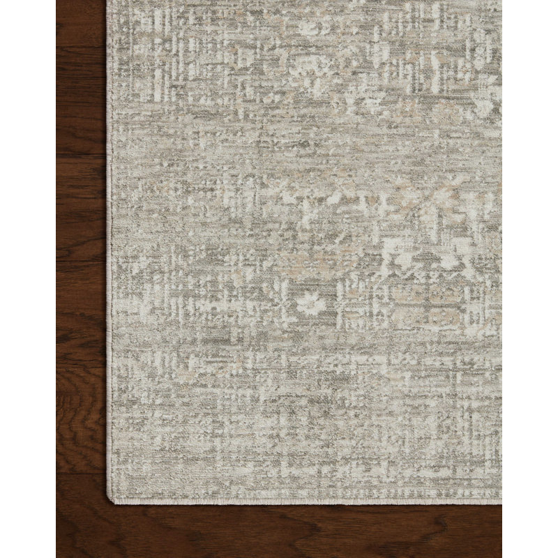 Amber Lewis x Loloi Honora Grey / Beige Area Rug, Square 1'6"