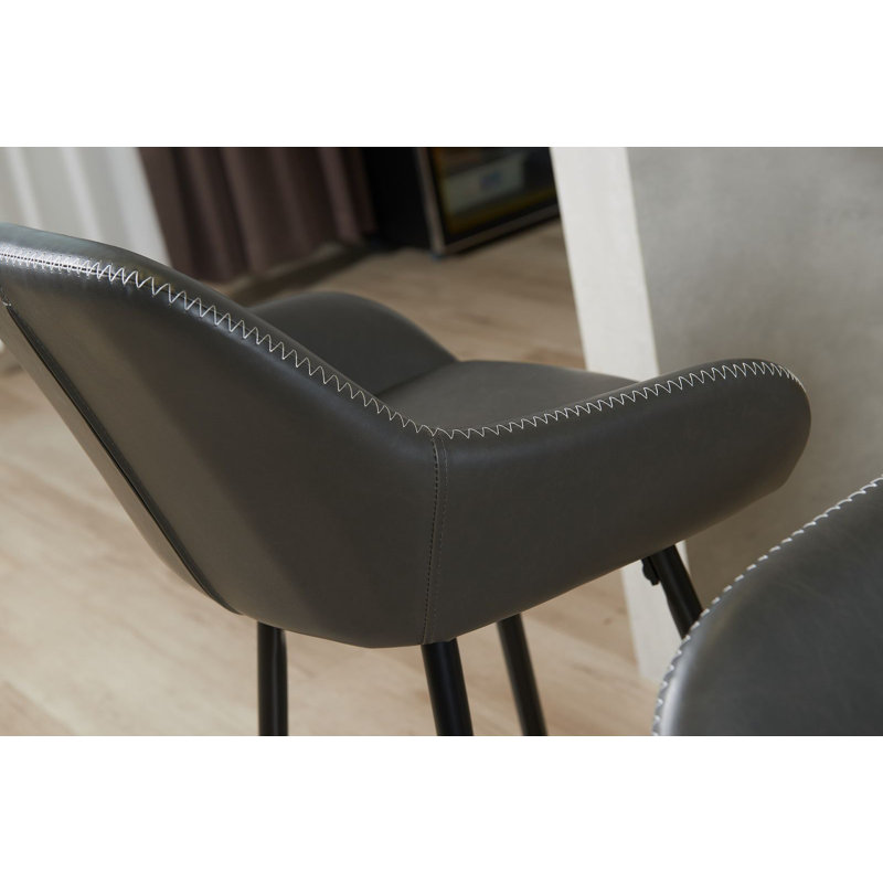 Ensemble de 2 tabourets de bar gris Alexis, Gris