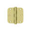 Deltana DSB35R53 3-1/2" x 3-1/2" x 5/8" Radius Hinges in Polished Brass Pair-1561334646