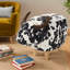 Velvet Cow Ottoman With Wooden Feet-1519070649