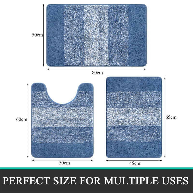 Carleisha Microfiber / Microsuede Non-Slip Bath Rug